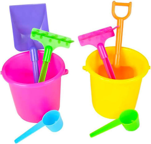Playsets (24-Pack), Set 1 1 1 1 The Dreidel Company Mini Beach Play Includes Sand Bucket, Shovel, Rake, and Scoop