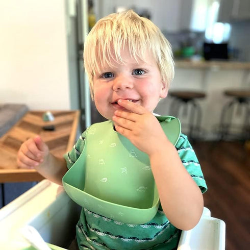 Adjustable Silicone Baby Bibs, Waterproof Feeding Supplies for Baby Eating