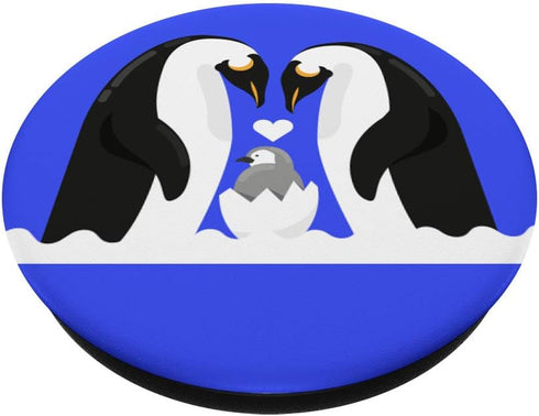 Emperor Penguins Mobile Blue Gift, PopSockets PopGrip: Swappable Grip for Phones & Tablets