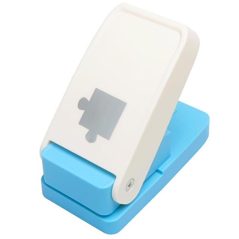 Puzzle Punch DIY Jigsaw Puzzle Piece Cutter - Personalized Custom Photo Puzzle Making Tool (Cerulean Blue)