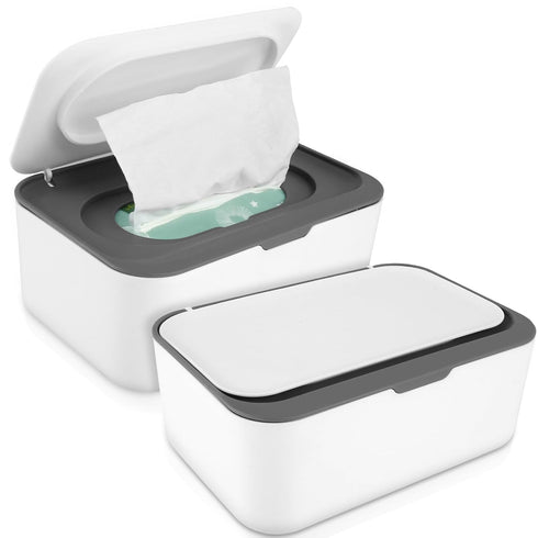 LSCSJUNS 2Pack Wipes Box Dispenser Baby Wipe Container Wipe Dispenser For Bathroom Sealing