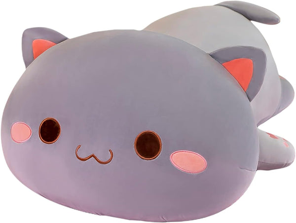 FUYU Cat Stuffed Animals, Soft Cat Plush Pillow Kawaii Kitten Toy Gifts for Kids Room Decor