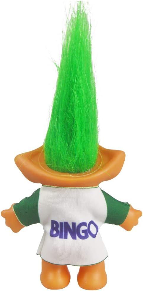 Vintage Troll Dolls Retro Chromatic Doll for Collections, Arts and Crafts, Party Favors - 7.5" Tall (Green)