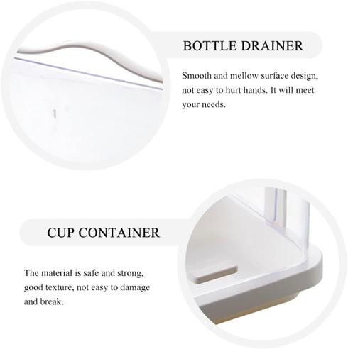 Luxshiny Handheld Bottle Organizer with Lid Large Transparent Storage Box for Milk Bottles Pacifiers and Dishes