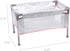 18" 3+ JC Toys - Berenguer Boutique | Travel Folding Crib - Playpen with Accessories | Pink Floral Collection |