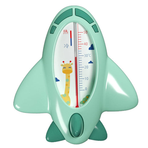 Toyvian Bath Thermometer Green Cartoon Plane Shape Accurate Water Temperature Reading Safe