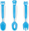 Baby Spoons and Fork Feeding Set - Silicone Chew Spoon for Self Feeding Ages 6 Months Up - 3 Pack