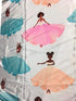 Satin Fitted Mini Crib Sheet for Babies, Girls - Ballerina Girls Design, Size 24 x 38 inches, Smaller Than Standard