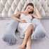 MJMH 55 inch Updated Large Inflatable Pillow Flocked Fabric Pregnancy Pillow Maternity Pillow Nursing Pillow Sleeping