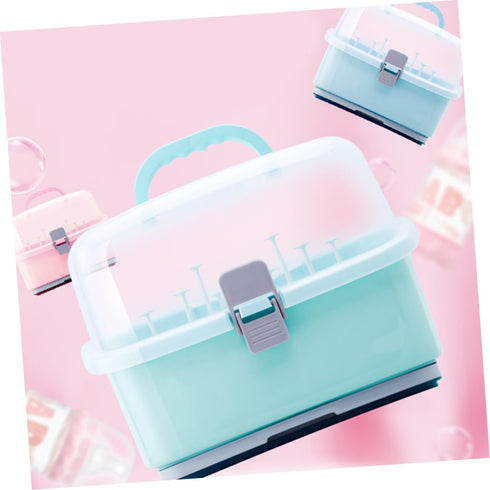 Vaguelly Portable Bottle Storage Box Organizer for Travel Home Pacifiers and Tableware Easy