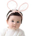 2-Pack Easter Bunny Headbands, Rabbit Ears Lace Elastic Bow for Baby Girls, Newborn, Toddler, Children