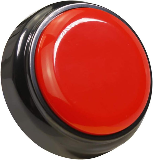 Voice Recorder Button, 30 Second Recording Button, Talking Buttons for Gift Education, Includes 2 AAA Batteries (Red)