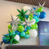 50Pcs Blue Green Balloons 12inch, Light Green and Vintage Klein Blue Confetti Balloons for Party