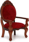 Dollhouse Couch Miniature Chair, 1:12 Wood Retro Vintage Upholstered Victorian Armchair