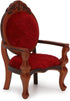Dollhouse Couch Miniature Chair, 1:12 Wood Retro Vintage Upholstered Victorian Armchair
