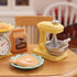 Set 1:12 10PCS Miniature Dollhouse Kitchen Decoration Waffle Maker Toaster Scale Stand Mixer Flour Modern Mini House