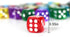50 Pack 14MM 6 Sided Dice Set - Translucent Colors Dice with Black Pouch for Board Game