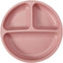 PandaEar 3 Pack Toddler Plates, Silicone Divided Suction Plates, BPA-Free 100% Food-Grade Silicone (Pink/Linen/Light