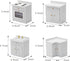 UZPDWK Set 1/12 Wooden Dollhouse Miniature Furniture Kitchen Play Cabinet Fridge Freely Combined Scale