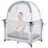 L RUNNZER Pack N Play Tent, Baby Pop Up Crib Tent to Keep Baby