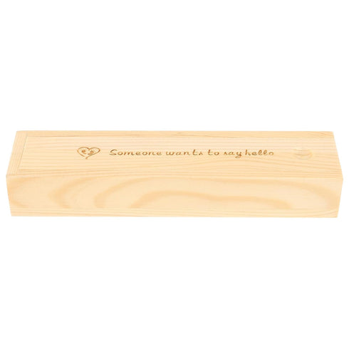 Beaupretty Wooden Pregnancy Test Keepsake Box with Elegant Footprint Design Decorative Storage