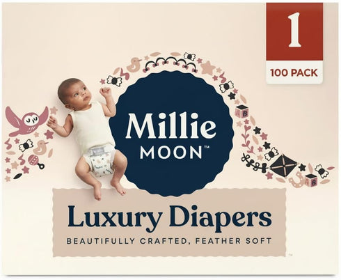 Generic Millie Moon Luxury Diapers, Size 1, 100 Count