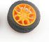 10pcs Toys Car Wheels 30mm Rubber Tire for DIY Model Toy Accessories (Orange)