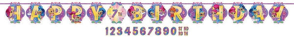 Amscan 121653 Ribbon Letter Banner - Shimmer & Shine Collection, Multicolor