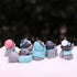 6 Pcs Cute Penguin Action Figurines Dolls Toy Miniature Penguin Cake Topper Collection for Fairy Garden