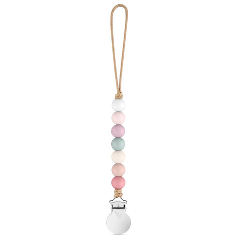 Ryan & Rose Pacifier Clip Georgia - Silicone Clip for Baby Boy or Girl, Binky Holder (Blossom)