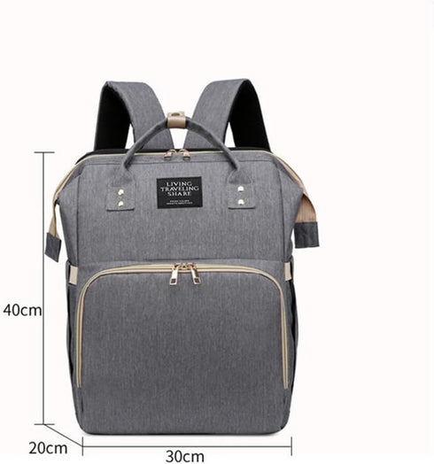 Generic Backpack Multifunctional Baby Diaper Bag with Changing Station Large Travel Diaper Bags Unisex Baby Bag