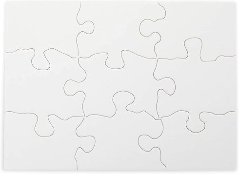 Bright Creations 24 Sheets Blank Puzzles for DIY, 5.5 x 4 Inch Jigsaw Puzzle Pieces, Bulk Arts and Crafts Projects