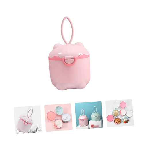 HOODANCOS Portable Formula Holder Box Large Capacity Food-Grade Milk Powder Dispenser for Outdoor Travel Storage