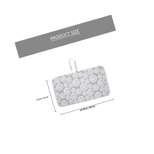 YARNOW Portable Changing Pad Gray Lemon Diaper Cushion Mat Travel Lightweight Diaper Mat for Cribs Playpens