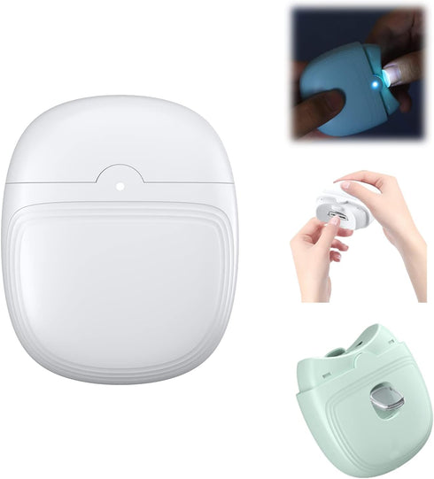 YunYe Electric Nail Clippers, Electric Nail Trimmer with Light & Nail Shavings Organizer,