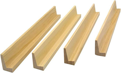 Set 4,Wood Yuanhe Wooden Domino Trays of Domino Racks, Domino Holders for Domino Tiles, Mexican Train, Mahjong, Chicken