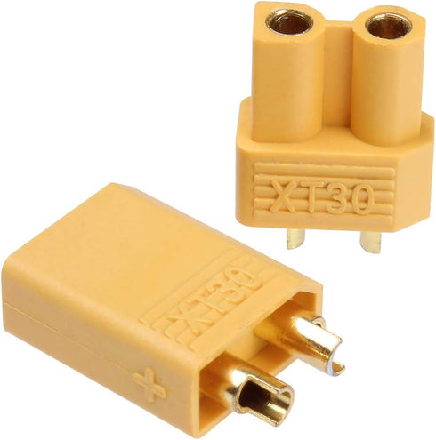 10 Pairs HobbyPark XT30 Connectors Male Female Power Plugs with Heat Shrink Tubing for RC Lipo Battery Pack