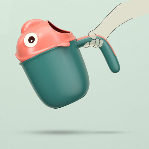 Pineeseatile Baby Bath Rinser Baby Bath Rinse Cup Cute Cartoon Fish Infant Shampoo Rinser Shower Wash Hair Cup for Kids