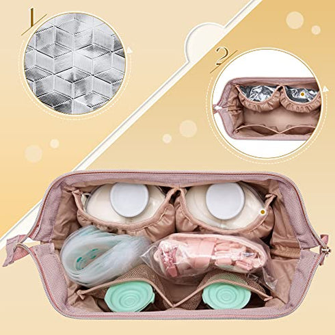 Breast Pump Tote Bag Bundle with Waterproof Mat