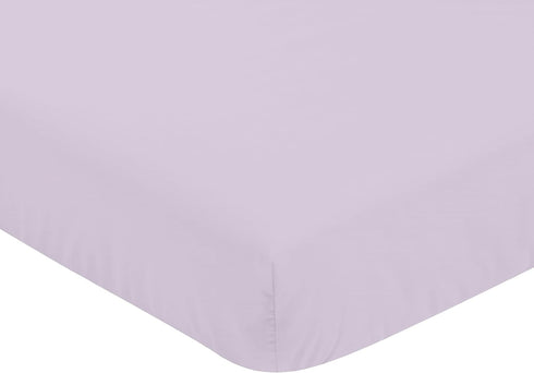 Sweet Jojo Designs Solid Lavender Purple Girl Baby Fitted Crib Sheet Infant Newborn Nursery Toddler Bed Room Standard