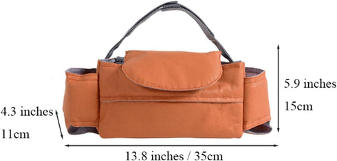 Kutbeod Universal Stroller Caddy, Front Tissue Pocket, Stroller Organizer with Cup Holders, Stroller Bag, Stroller