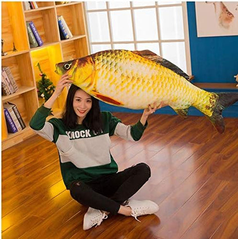 JULAN 3D Giant Soft Fish Cushion Pillow Carp Plush Pillow Stuffed Toy Throw Pillow for Home Decoration Gift Kids Pillow Stuffed Animal Toy (31inch/ 78cm)