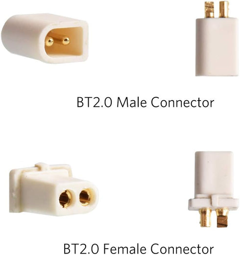 BETAFPV 10pcs BT2.0 Connectors Set, Male Female 1.0 Banana Connector for FPV 1S Whoop Drone