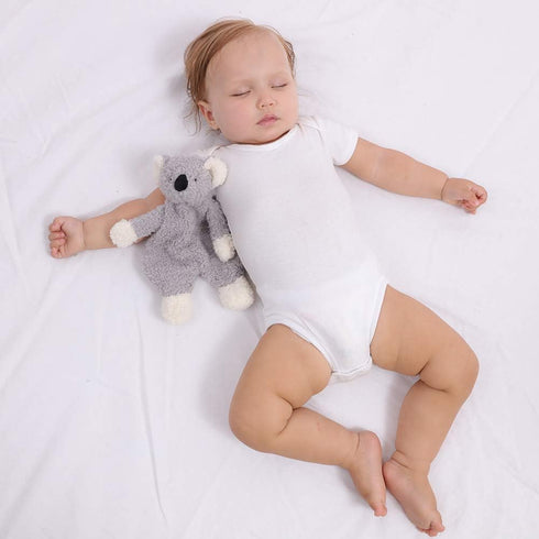 Apricot Lamb Stuffed Animals Security Blanket, Gray Koala Infant Nursery Character Blanket, Luxury Snuggler Plush (Gray