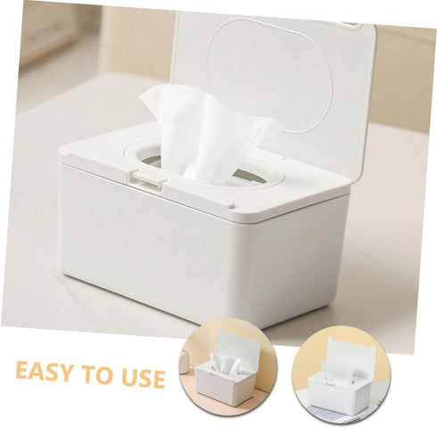 LIFKOME 2pcs Set Refillable Wipe Dispenser for Baby Adult Travel Wipes Holder Waterproof Container for Home Nursery