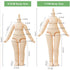 1/12 Scale BJD Doll Body, 9.6cm/11cm YMY2 Replacement Body Doll Accessories (Normal White, 11cm)