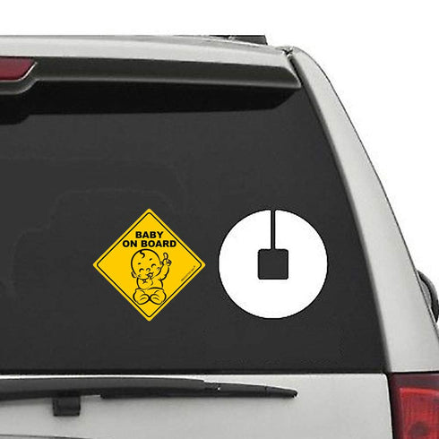 2023 Design - Baby on Board Sticker Sign (3 Pack), Baby Car Decal, US Department of Transportation Recommended Color &