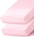 Ersmak 2 Pack Satin Crib Sheets for Baby, Silky Comfy Breathable Crib Sheets