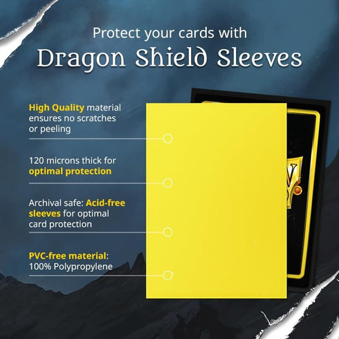 Dragon Shield Standard Size Matte Card Sleeves - 100 CT, Smooth & Tough TCG Sleeves, Matte Blue