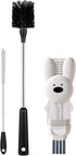 SweeBe 3 Pack Bottle Brush Set, Long Handle Baby Bottle Brush Cleaner with